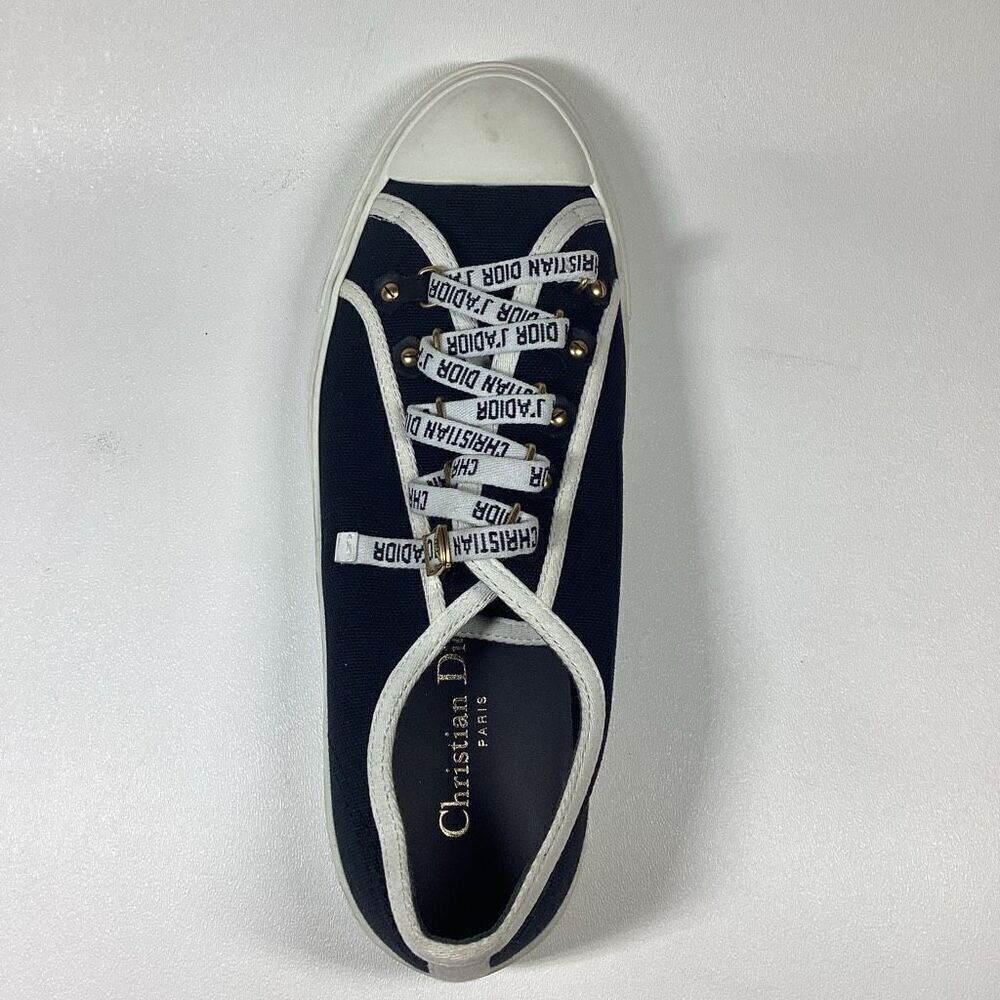 SINGLE SHOE ONLY LEFTChristian‎ Dior Walk'n'Dior Sneaker Black Cotton Canvas - Picture 9 of 13